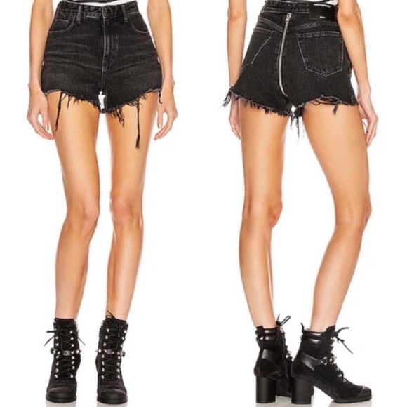 ALEXANDER WANG Bite Zip High Rise Cut Off Short - Picture 4 of 8